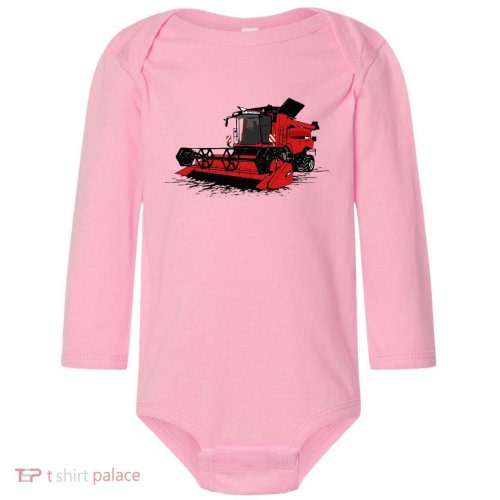 Combine Harvester Farmers Agriculture Baby Long Sleeve Bodys