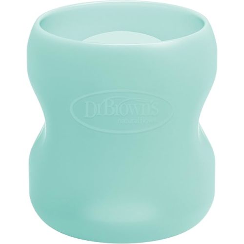 Dr. Brown's Options+ Wide-Neck Glass Bottle Sleeve, 100% Silicone, Mint, BPA-Free, 5 oz, 1-Pack