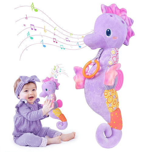Baby Toys 0-6 Months, Infant Musical Stuffed Animals Soft Toy With Bright Colors, Crinkle Sound Paper, Multi-Textures & Rattles, For 0 6 12 Months Boy/Girls(Blue&Pink&Purple) Valentine'S Day, Halloween, Christmas, Easter, Birthday, Gifts For Babies | SHEI