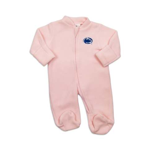 Penn State Infant Fleece Footed Romper 3/6 months