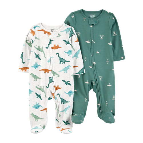 Carter's Child of Mine Baby Boys' Green Dino Sleep N Play Set, 2-Pack, Sizes Preemie-6/9 Months - Walmart.ca