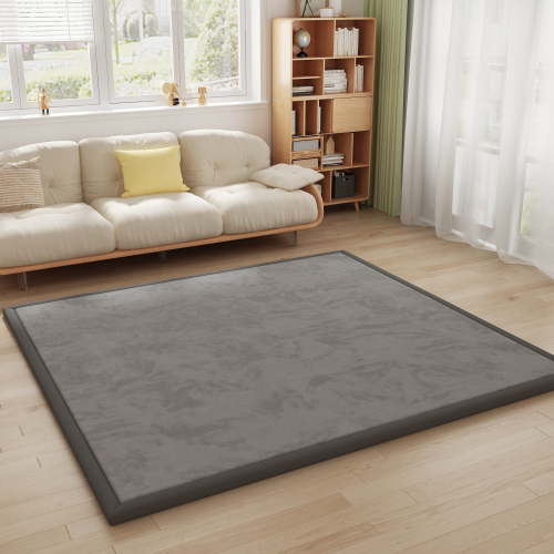 Baby Play Mat for Floor, 1.3'' Thick Memory Foam Tummy Time Mat - Super Soft Coral Velvet Nursery Rug with Non-Slip Backing, Crawling Rug for Toddlers/Infants, Yoga & Tatami Use, 59''x 79''