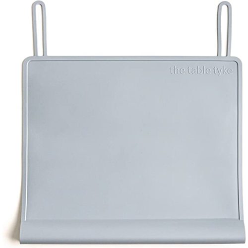 The Table Tyke Silicone Placemats for Toddlers with Patented Edge Bumper | Kids Placemats Non Slip Travel Ready | Baby Placemat BPA Free for Restaurant Dining Table | Slate Grey