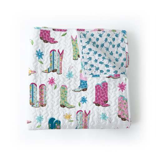 Daisy Boots Patchwork Jewels Baby Blanket