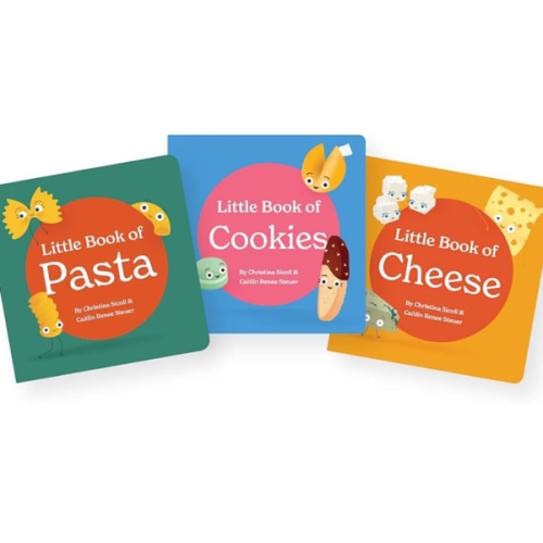 Little Books Culinary Collection Future Foodie 3 Board Book Box Set Pasta Cookies Cheese Phonics and Rhymes Baby Shower Gift 0-12 Months Toddler Book Ages 1-4 Years