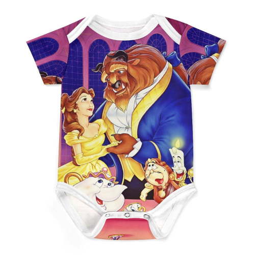 Beauty And The Beast Baby Boy Girl Short Sleeve Romper Clothes Bodysuit Baby Summer One Piece Jumpsuit