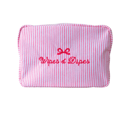 Pink Wipes And Dipes Pouch