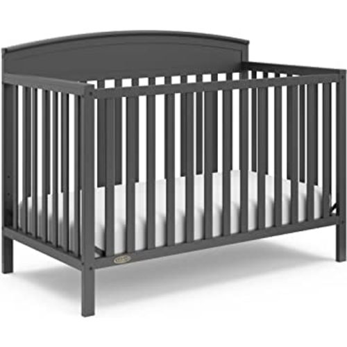 Graco Benton 5-in-1 Convertible Crib (Gray) – GREENGUARD Gold Certified, Converts from Baby Crib to Toddler Bed, Daybed and Full-Size Bed, Fits Standard Full-Size Crib Mattress