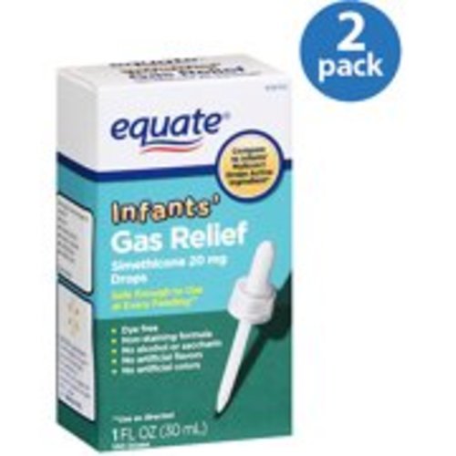 (2 Pack) Equate Infants Gas Relief Simethicone Drops, 100 Ct, 1 Oz