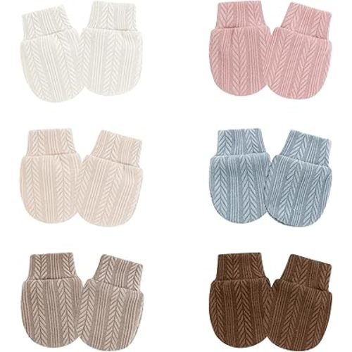 Elastic Newborn Baby Mittens, No Scratch Infant Toddler Mittens for Baby Boy Girl Gloves 0-6 Months