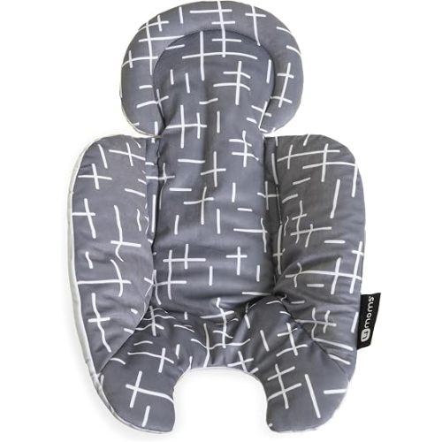4moms RockaRoo and MamaRoo Infant Insert, Machine Washable, Soft, Plush Fabric, Reversible Design, Dark Grey