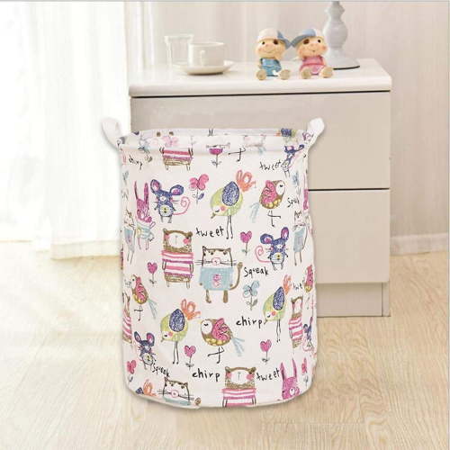 xgfhyjeh Collapsible Laundry Basket with Handles, Cute Dirty Clothes Hamper Organizer for Baby Kids Nursery, Freestanding Foldable Large Laundry Bag, Decorative Storage Container, Folding Big Washing Bin