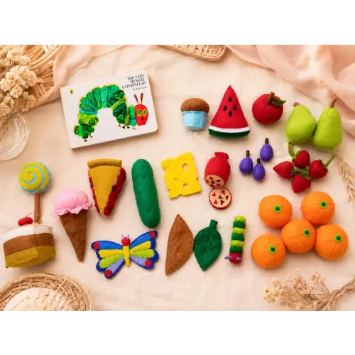 Felt Hungry Caterpillar Story Fruit Set, Handmade Felt Play Food, Storytime Sensory Toy, Butterfly Caterpillar Fruit Play, Kids Kitchen Toy
LittleDeli