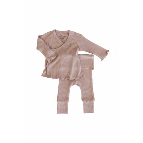 2pc Bamboo Button Top & Bottom in Mocha | Caden Lane