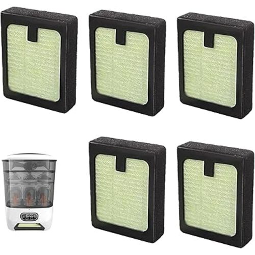 5PCS HEPA Filter Replacement Compatible with Baby Brezza Bottle Dryer Advanced and Baby Brezza Bottle Washer Pro