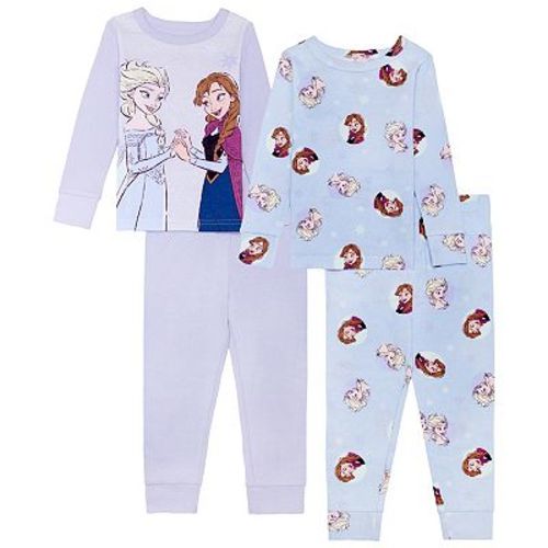 Toddler Girl Disney's Frozen Sisters Elsa & Anna 4-Piece Pajama Top & Pajama Pants Set