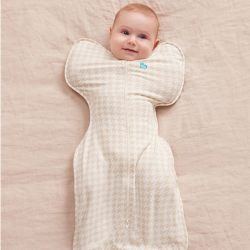 Swaddle Up™ 1.0 TOG Cotton Tan Houndstooth