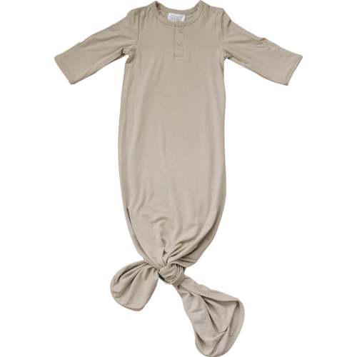 Mebie Baby Bamboo Knot Gown - Oatmeal – Atara & Co