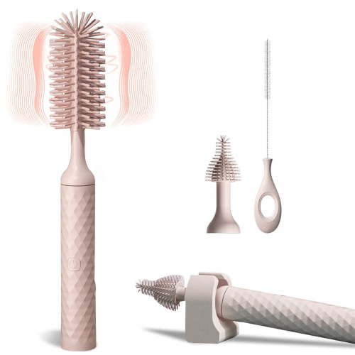 WZCPCV Electric Baby Bottle Brush, Rechargeable 360° Cleaner With Silicone Heads
