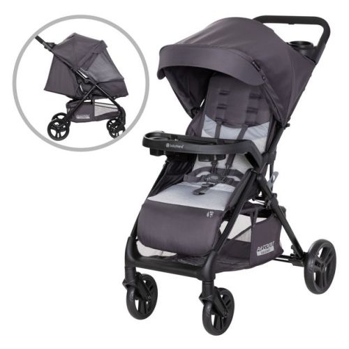 Baby Trend Passport Carriage Stroller - Silver Sky: Adjustable Handle, 50 lbs Capacity, EVA Tire