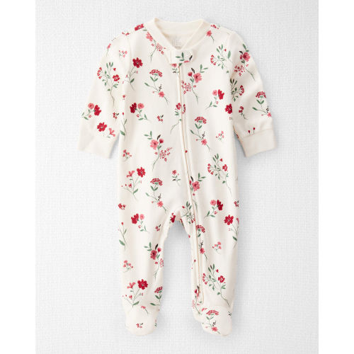 Baby Organic Cotton Sleep & Play Pajamas in Rosethorn Hollow Print - Little Planet | Carter's