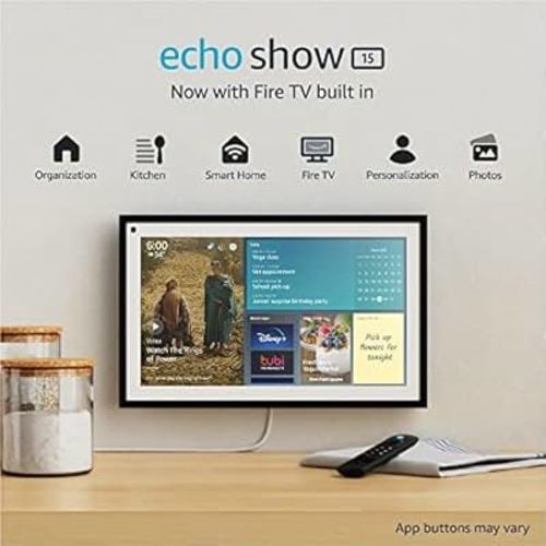 Amazon Echo Show 15 | Full HD 15.6" smart display with Alexa and Fire TV built in | Remote included