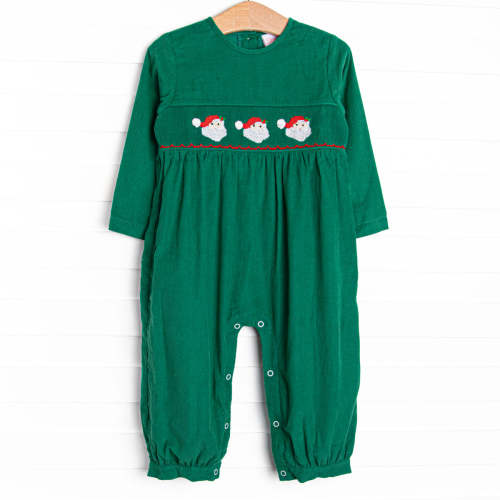 St. Nicholas Smocked Romper, Green – Stitchy Fish