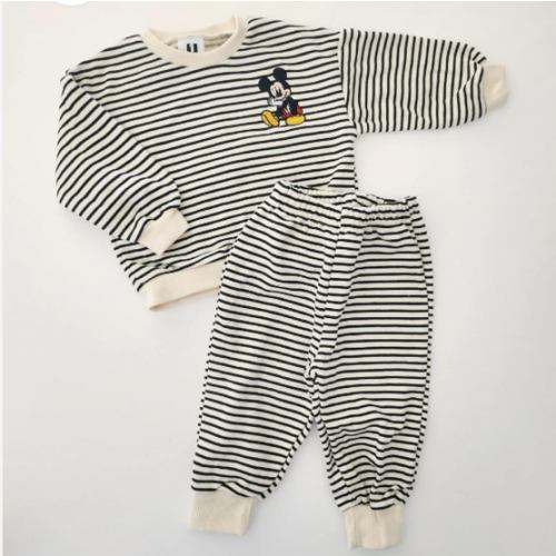Toddler Disney Friends Stripe Sweatshirt and Pants Set (1-6y) -4 Colors