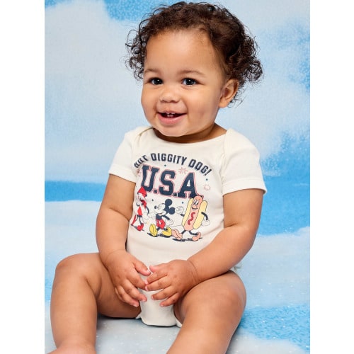 Old Navy x Disney Mickey Mouse Short-Sleeve Unisex Graphic Bodysuit for Baby