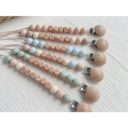 Personalized Pacifier Clip,Custom Newborn Soother Holder|Coming Home Gift|Babygirl Gift|Custom Dummy Clip,Baby Shower Gift|Pink Paci Clip