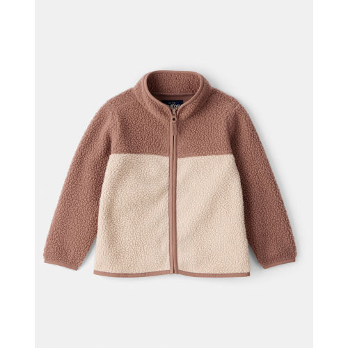 Toddler Boy Color Block Microfleece Zip-Up Jacket - Tan - OshKosh B'gosh | Carter's