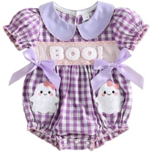 Thanksgiving Baby Girl Bubble Romper Short Sleeve Onesie 0-18M