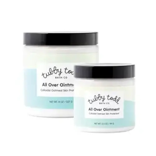TUBBY TODD All Over Ointment - Baby Eczema Cream - Everyday Multi-Purpose Baby Skin Relief Cream - Sensitive Skin, Dry Skin & Irritation - Steroid & Gluten Free - Fragrance Free, 2 Pack 3.5oz & 8oz