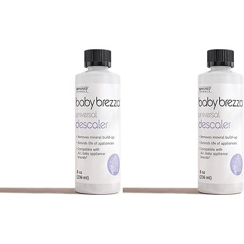 Baby Brezza Descaler 8 oz. Made in USA. Universal Descaling Solution and other baby appliances. Removes mineral build-up and extends your machine’s lifespan (Pack of 2)