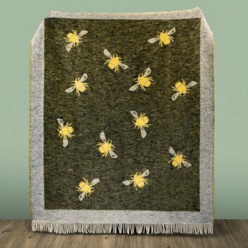 Woolroom Busy Bee Pure New Wool Throw | woolroom