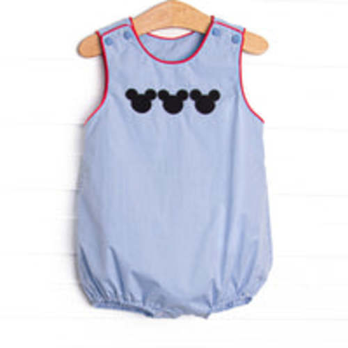 Mouseketeer Magic Applique Bubble, Blue Gingham – Stitchy Fish