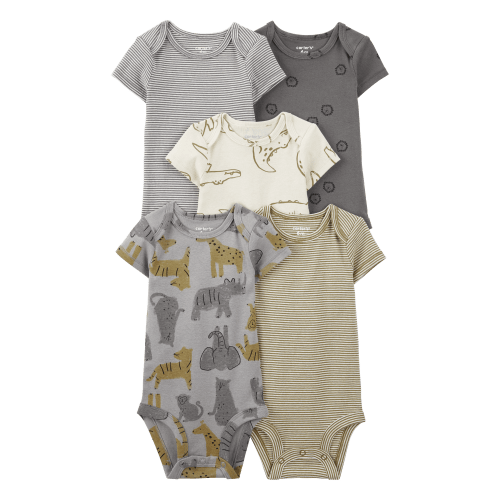 Baby 5-Pack Striped Alligator Short-Sleeve Bodysuits - Carter's | Carter's