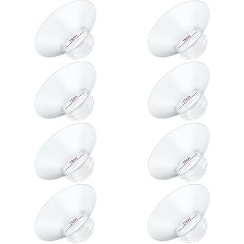 8PC Flange Insert 15/17/19/21mm Compatible with Momcozy M5/M6//M9 Wearable Breast Pump Replacement, BPA Free Silicone M5/M6/M9 Flange Inserts Same Suction as OEM(8PC-4Size)