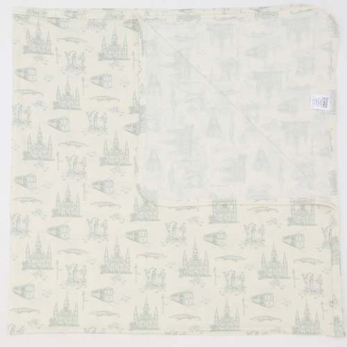 Southern Slumber Sage Toile Bamboo Swaddle Blanket