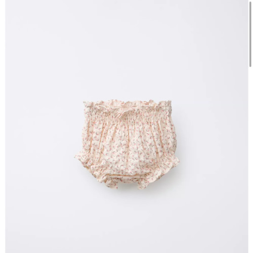 TEXTURED FLORAL BOTTOMS - Ecru | ZARA United States