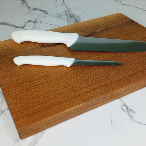 No Glue - One Piece Wood - Solid White Oak Cutting Board, Handmade in USA (Large: 14" x 10" x 0.8" (4.2 lb))