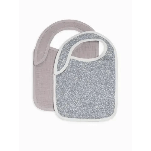 Lilla + Gianni Floral 2-Pack Muslin Bibs