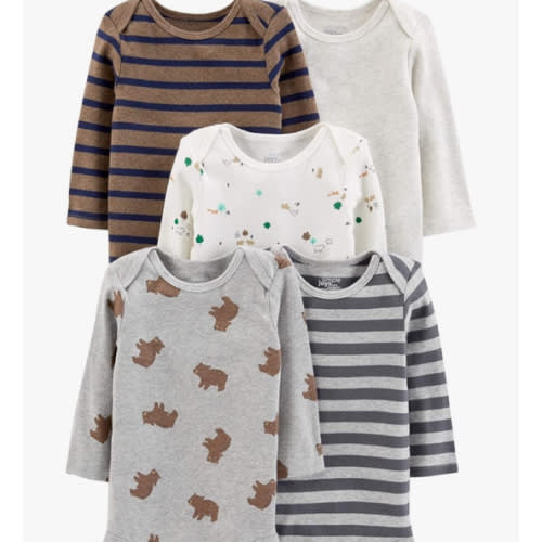 Simple Joys by Carter's Baby-Boys Long-Sleeve Bodysuit Pack of 5Bodysuit