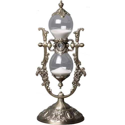 Hourglass Timer, 15 Minutes Embossed Golden Hourglass Timer,Used for Vintage Home Decoration, Office/Desk Decoration, Kitchen Wedding Gifts (P1-G42U-8VJR)