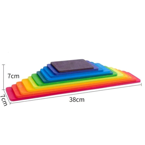 Wooden Rainbow Building Blocks For Children, Early Education Stacking Blocks Toy, Open-Ended Thinking And Logic Training Toy, Creative Stacking Toy, Children's Intellectual Development Toy | SHEIN