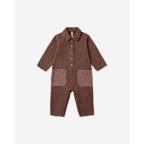 Collared Baby Jumpsuit || Brown – Rylee + Cru