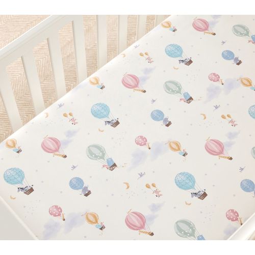 Hot Air Balloon Organic Crib Fitted Sheet