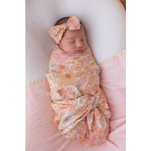 Muslin Swaddle | Pastel Bloom – Little and Fern