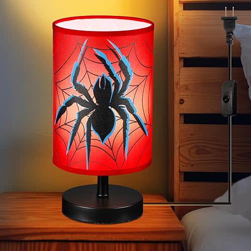 Spider Table Lamps Gifts 3 Colors Dimmable Lights 9.72 x 5.12 Inch Spider Night Light Bedroom Bedside Lamps for Room Bedroom Desk Home Decor Birthday Gifts
