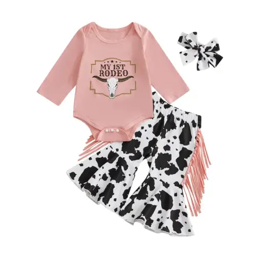 My First Rodeo Baby Girl Outfit Newborn Toddler Cowgirl Western - TikTok Shop